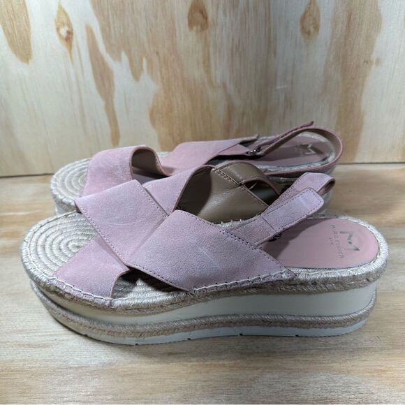 Marc Fisher Pink Espadrille Wedge Sandals Women’s Size 11 - Picture 1 of 9
